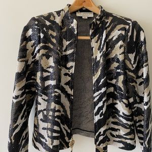 Beautiful Vintage St. John evening embellished tiger jacket- worn once